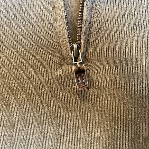 Eddie Bauer Men's Pullover Quarter Zip Sweatshirt Large Green 1/4 Zip - Picture 7 of 12